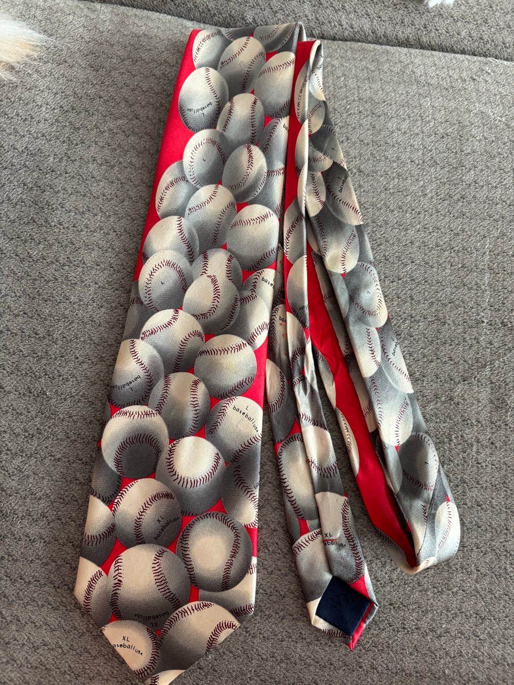 Parquet Baseball Novelty American Pastime Silk Tie
